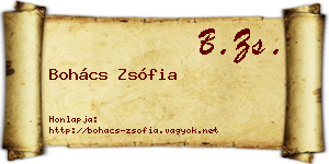 Bohács Zsófia névjegykártya